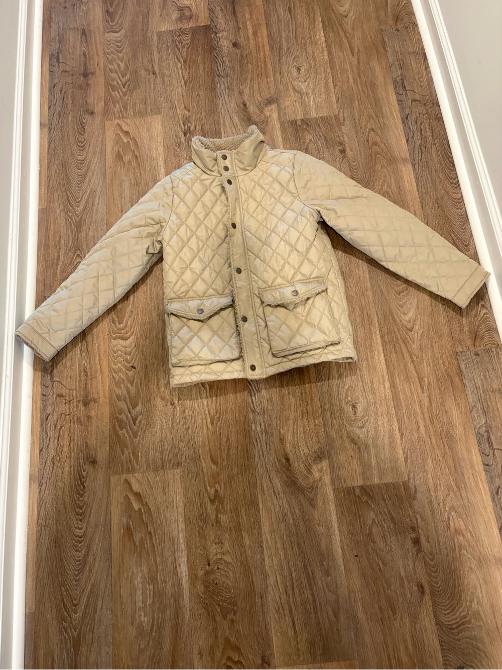 Vince Camuto Quilted Cream Kids Puffer Jacket